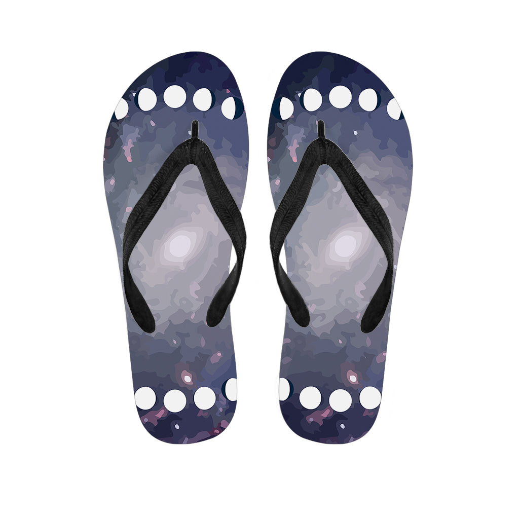 Lunar Phase Cycle Print Flip Flops