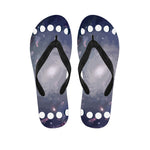 Lunar Phase Cycle Print Flip Flops