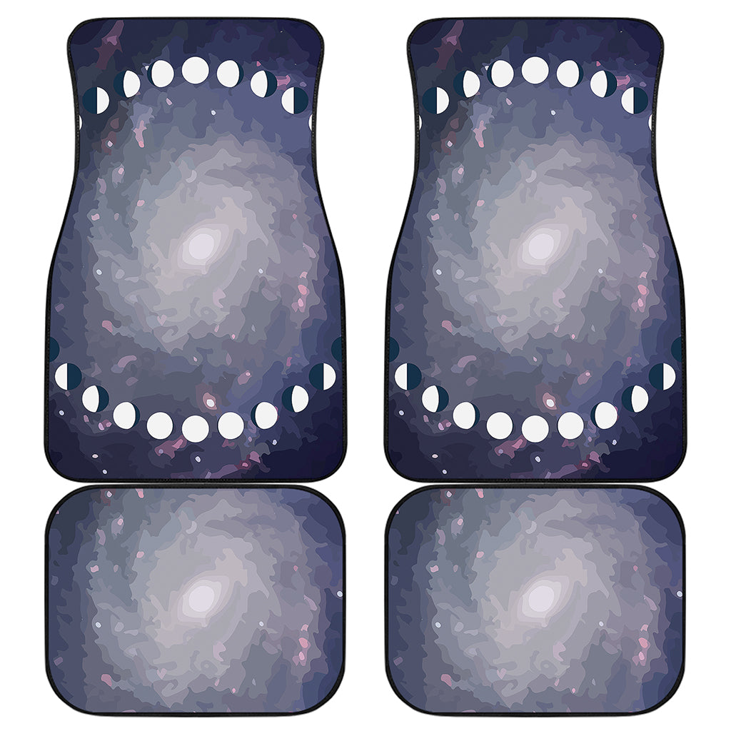 Lunar Phase Cycle Print Front and Back Car Floor Mats
