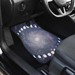 Lunar Phase Cycle Print Front and Back Car Floor Mats