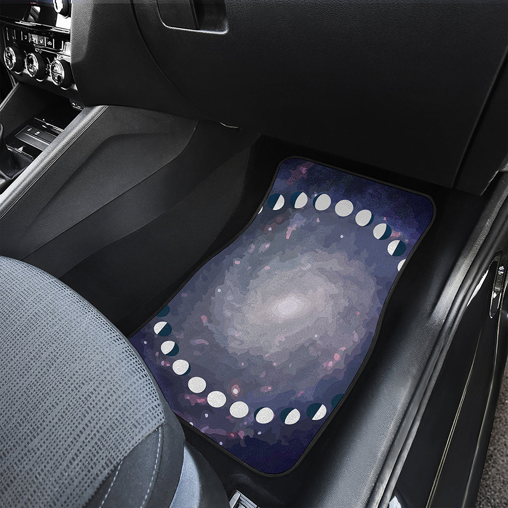Lunar Phase Cycle Print Front and Back Car Floor Mats