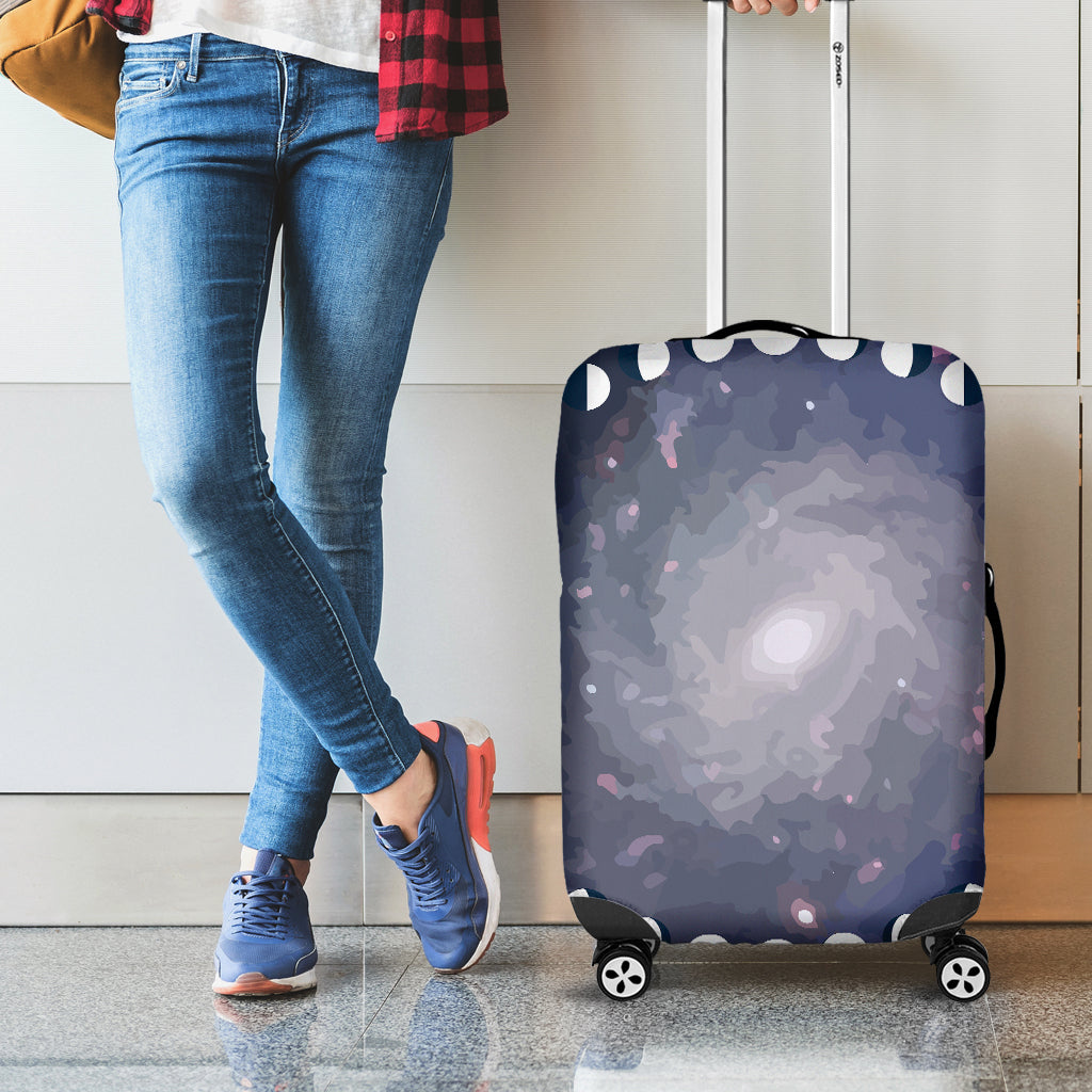 Lunar Phase Cycle Print Luggage Cover
