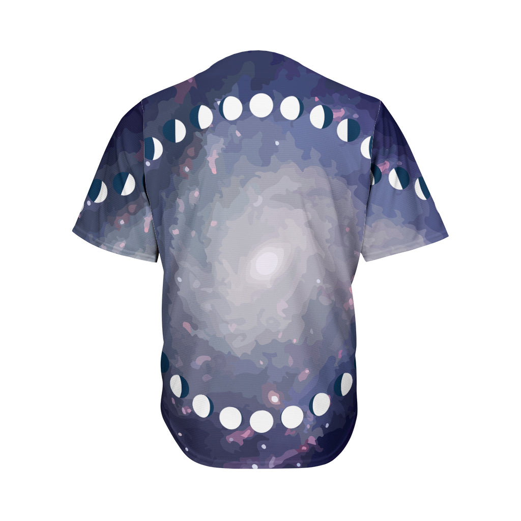 Lunar Phase Cycle Print Men's Baseball Jersey