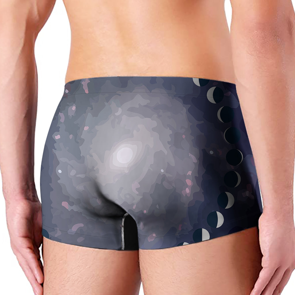 Lunar Phase Cycle Print Men's Boxer Briefs