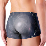 Lunar Phase Cycle Print Men's Boxer Briefs