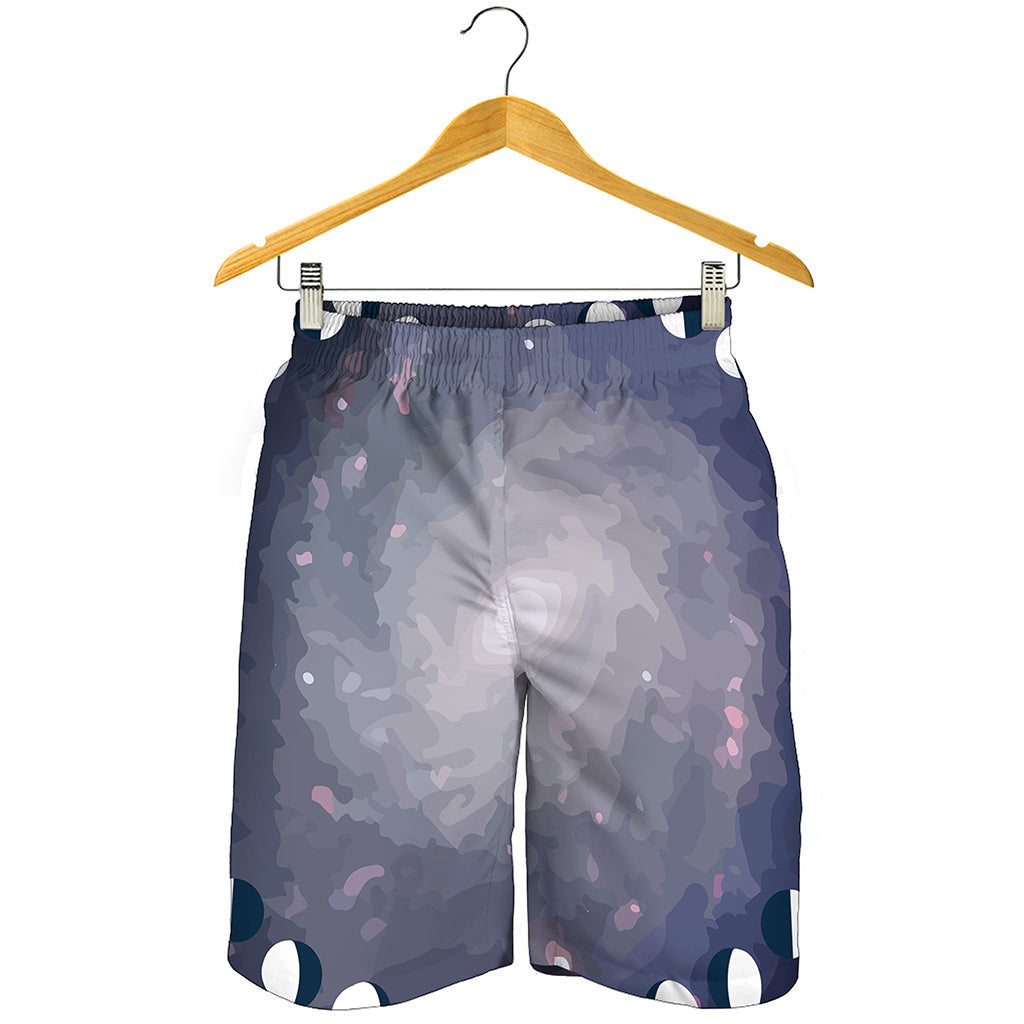 Lunar Phase Cycle Print Men's Shorts