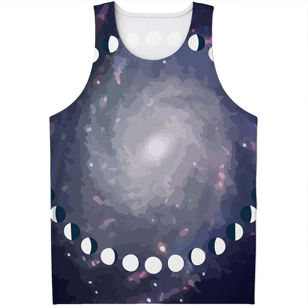 Lunar Phase Cycle Print Men's Tank Top