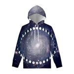 Lunar Phase Cycle Print Pullover Hoodie