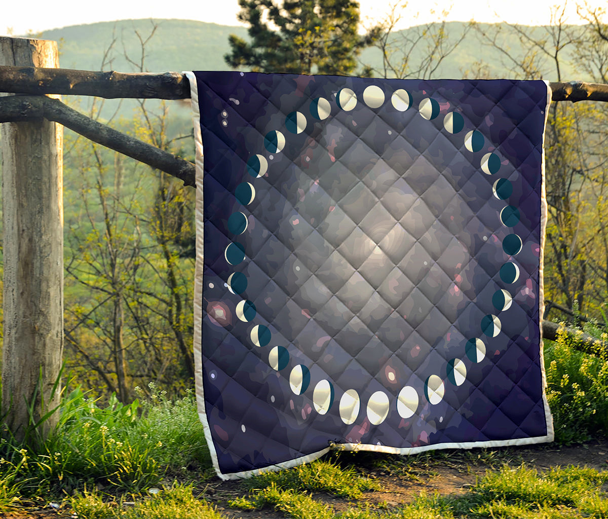 Lunar Phase Cycle Print Quilt