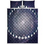 Lunar Phase Cycle Print Quilt Bed Set