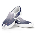 Lunar Phase Cycle Print White Slip On Sneakers