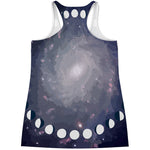 Lunar Phase Cycle Print Women's Racerback Tank Top