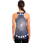 Lunar Phase Cycle Print Women's Racerback Tank Top