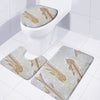 Lycoptera Fish Fossil Print 3 Piece Bath Mat Set