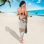 Lycoptera Fish Fossil Print Beach Sarong Wrap