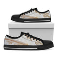 Lycoptera Fish Fossil Print Black Low Top Sneakers