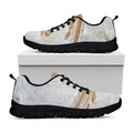 Lycoptera Fish Fossil Print Black Running Shoes