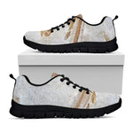 Lycoptera Fish Fossil Print Black Sneakers