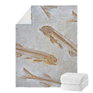 Lycoptera Fish Fossil Print Blanket