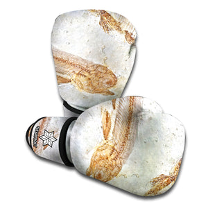 Lycoptera Fish Fossil Print Boxing Gloves