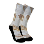 Lycoptera Fish Fossil Print Crew Socks