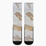 Lycoptera Fish Fossil Print Crew Socks