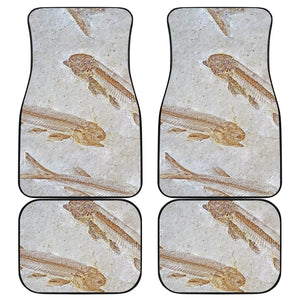 Lycoptera Fish Fossil Print Front and Back Car Floor Mats