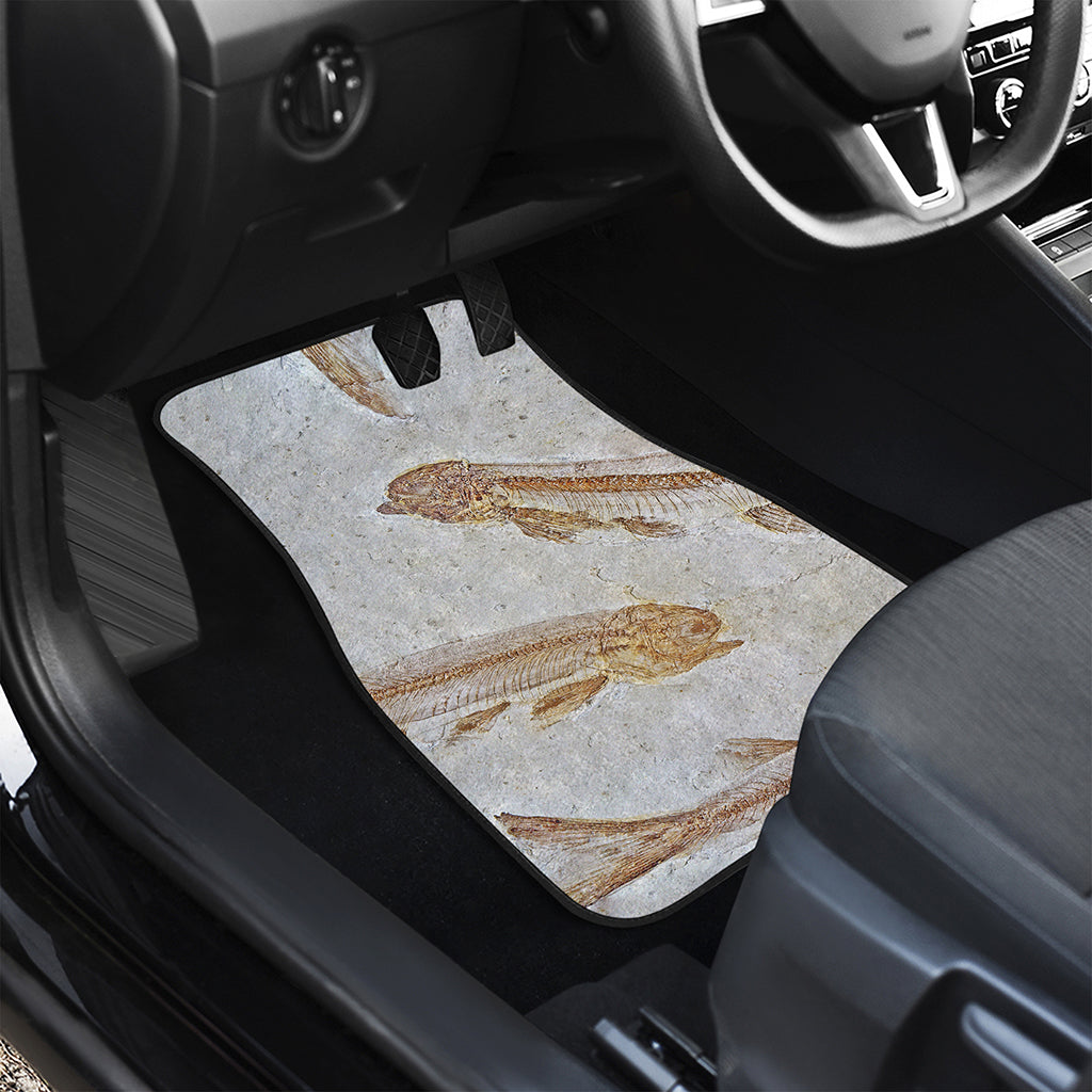 Lycoptera Fish Fossil Print Front and Back Car Floor Mats