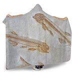 Lycoptera Fish Fossil Print Hooded Blanket
