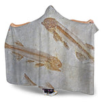 Lycoptera Fish Fossil Print Hooded Blanket