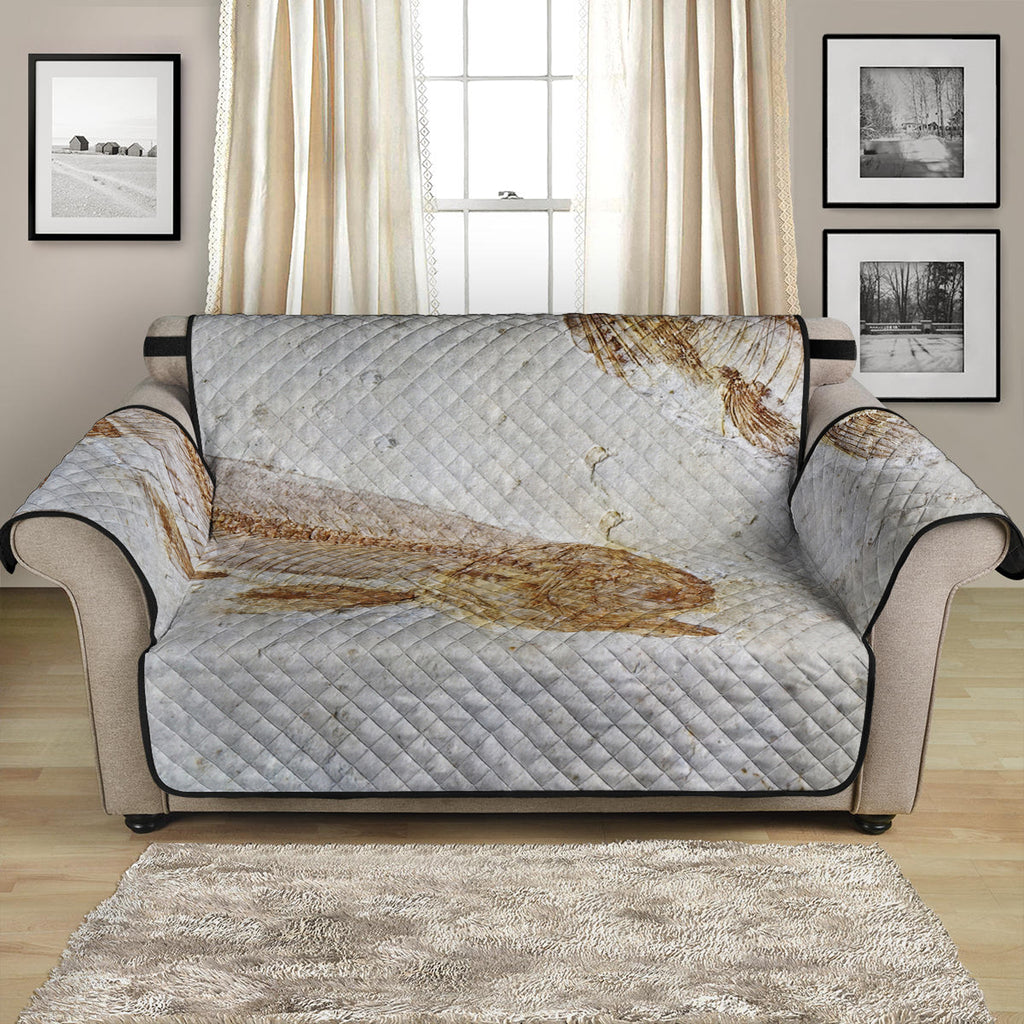 Lycoptera Fish Fossil Print Loveseat Protector