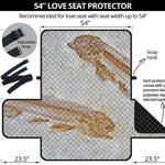 Lycoptera Fish Fossil Print Loveseat Protector