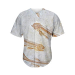 Lycoptera Fish Fossil Print Men's Baseball Jersey
