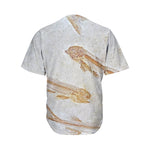 Lycoptera Fish Fossil Print Men's Baseball Jersey