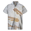 Lycoptera Fish Fossil Print Men's Short Sleeve Shirt