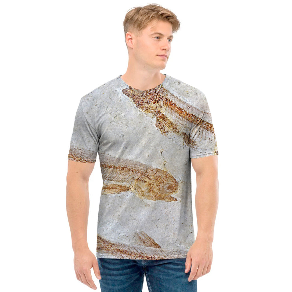 Lycoptera Fish Fossil Print Men's T-Shirt