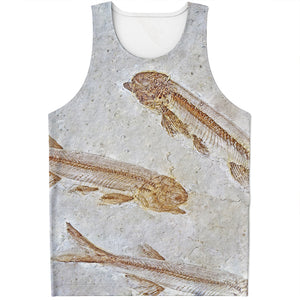 Lycoptera Fish Fossil Print Men's Tank Top