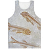 Lycoptera Fish Fossil Print Men's Tank Top