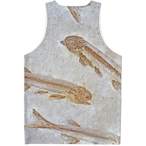 Lycoptera Fish Fossil Print Men's Tank Top