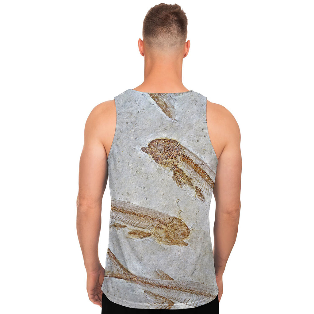 Lycoptera Fish Fossil Print Men's Tank Top