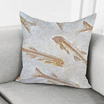 Lycoptera Fish Fossil Print Pillow Cover