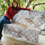 Lycoptera Fish Fossil Print Quilt