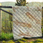 Lycoptera Fish Fossil Print Quilt