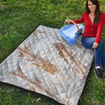 Lycoptera Fish Fossil Print Quilt