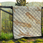 Lycoptera Fish Fossil Print Quilt