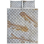 Lycoptera Fish Fossil Print Quilt Bed Set