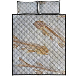 Lycoptera Fish Fossil Print Quilt Bed Set