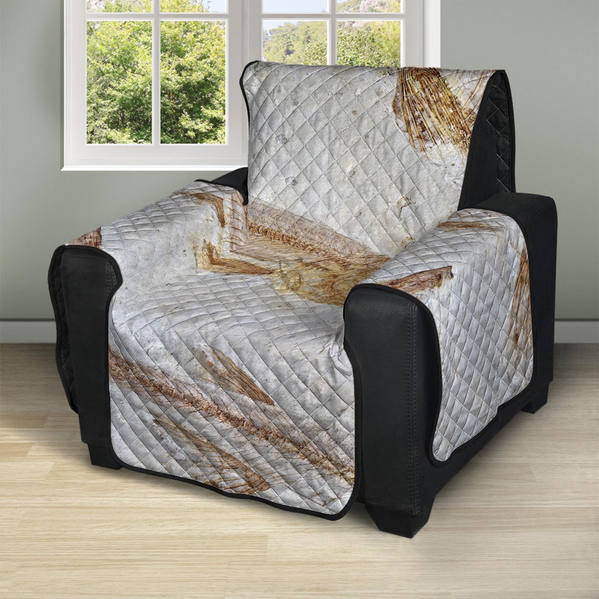 Lycoptera Fish Fossil Print Recliner Protector