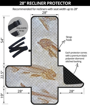 Lycoptera Fish Fossil Print Recliner Protector