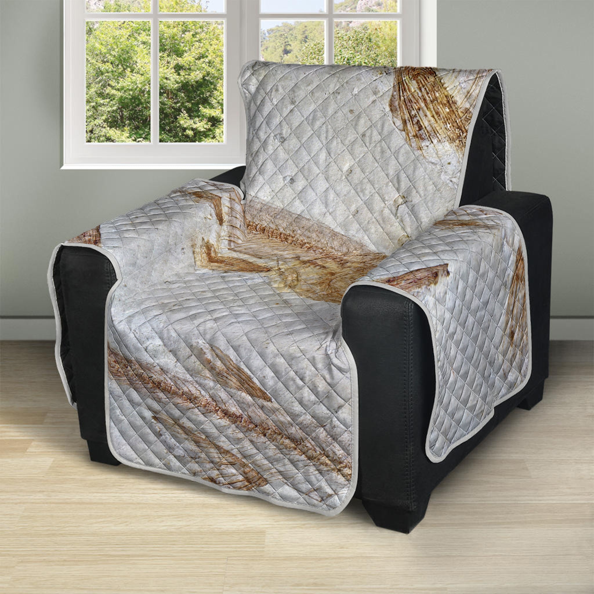 Lycoptera Fish Fossil Print Recliner Protector